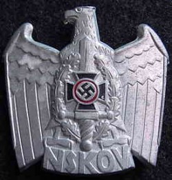 Nazi NSKOV Visor Hat Eagle Badge...$65 SOLD