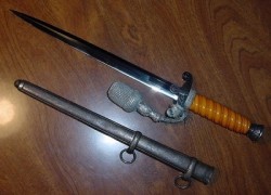 Original Nazi Army Officer's Dress Dagger by Tiger with Portapee...$475 SOLD