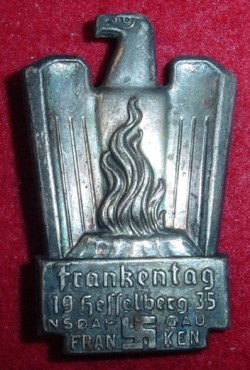 Nazi 1935 NSDAP Gau Franken Tag Badge...$30 SOLD