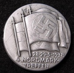 Nazi 1938 "4. NORDMARK TREFFEN" Badge...$45 SOLD