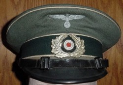 Nazi Army Infantry EM Visor Hat...$219 SOLD