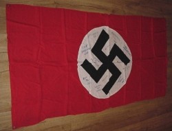 Nazi Swastika Vehicle ID Banner Captured from the 5th SS Panzer Division...$450 SOLD