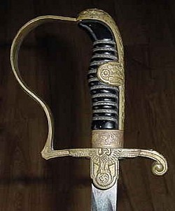 Nazi Army Officer's Dovehead Sword with Brass Handle...$325 SOLD
