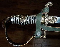 Nazi Army Officer's "Wrangel" Pattern Dovehead Sword by Eickhorn with Knot...$575 SOLD