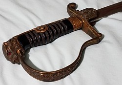 Nazi Lionhead Sword by Eickhorn with Distributer’s Marking...$450 SOLD