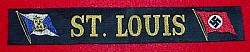 Nazi "St. Louis" HAPAG Cruise Ship Tally Ribbon Section...$475 SOLD