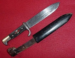 Nazi Early Hitler Youth Knife with Motto by Knecht und Co...$295 SOLD
