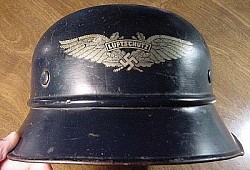 Nazi Luftschutz Model 1938 "Gladiator-Style" Helmet...$195 SOLD