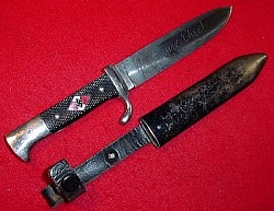 Nazi Transitional Hitler Youth Knife with Motto by Puma...$450 SOLD