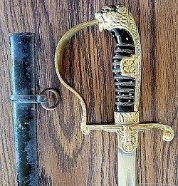 Nazi Army Officer's Lionhead Sword with Siegfried Maker's Logo and All-Brass Hilt...$380 SOLD