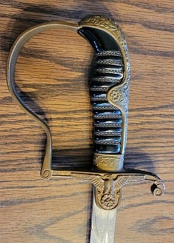 Nazi Army Officer's Sword by Paul Seilheimer with Brass Hilt...$350 SOLD