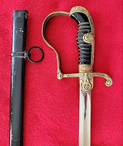 Nazi Army Officer's Sword by WKC with Brass "Dovehead" Hilt - Unattributed Pattern...$375 SOLD