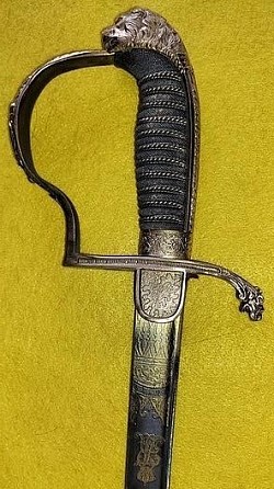 Imperial German Saxony Train Officer's Damascus Sword by Clemen & Jung...$950 SOLD