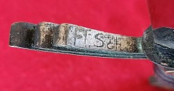 Nazi Luftwaffe Officer's Sword by Weyersberg with Early Nickel Fittings and Flieger School Markings...$875 SOLD