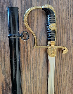 Nazi Dovehead Sword with Brass Hilt and Unmarked Blade...$475 SOLD
