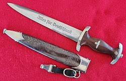 Nazi SA Dagger by Herm. Konejung with Assmann-Marked Hanger Clip...$650 SOLD