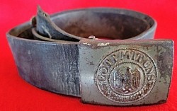 Nazi Army EM Steel Buckle with RZM-Marked Belt...$125 SOLD