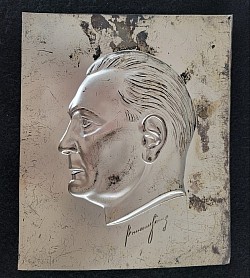 Nazi Silver-Finished Plaques of Adolf Hitler and Hermann Göring...$295 set SOLD