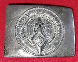Nazi Hitler Youth Nickel Belt Buckle Marked "RZM 17 A&S"...$95 SOLD