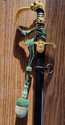 Nazi Leopard Head Army Officer's Sword by Eickhorn with Knot...$675 SOLD