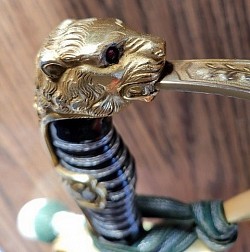 Nazi Leopard Head Army Officer's Sword by Eickhorn with Knot...$675 SOLD