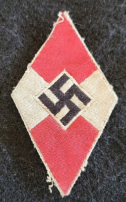 Nazi Hitler Youth Sleeve Patch Marked "GES. GESCH."...$45 SOLD