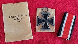 Nazi Iron Cross 2nd Class with Numbered Ring, Issue Envelope and Tissue...$195 SOLD