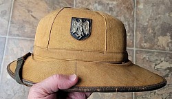 Nazi Afrika Korps Tropical Pith Helmet - First Pattern...$285 SOLD
