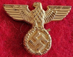 Nazi Gold-Gilt Political Visor Hat Eagle/Swastika Insignia...$35 SOLD