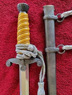 Nazi Army Officer's Dress Dagger by Alcoso with Hangers and Portapee...$725 SOLD