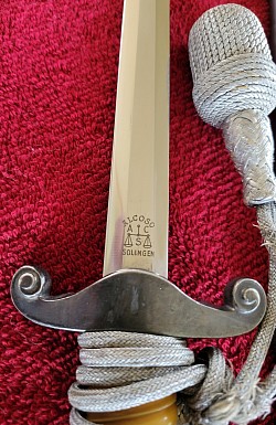 Nazi Army Officer's Dress Dagger by Alcoso with Hangers and Portapee...$725 SOLD