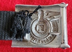 Nazi SS EM Belt Buckle with US Issue Web Belt...$625 SOLD