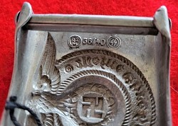 Nazi SS EM Belt Buckle with US Issue Web Belt...$625 SOLD