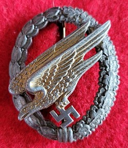 Nazi Luftwaffe Paratrooper Badge by B & NL...$350 SOLD