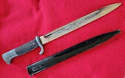 Nazi NCO Dress Bayonet by F.W. Holler with Etched Blade and Scarce Distributor Marking...$375 SOLD
