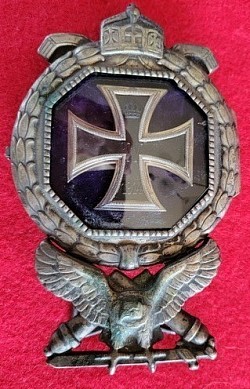 German WWI Iron Cross in Period Display Case Marked 