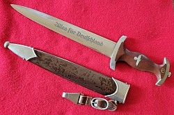 Nazi Early SA Dagger by Paul Seilheimer with Hanger Clip...$695 SOLD