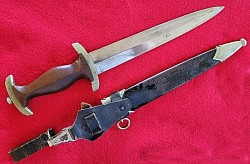 Nazi NSKK Dagger by Rare Maker CURDTS NACHF. with SS-Marked Vertical Hanger...$795 SOLD