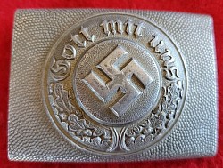 Nazi Police EM Belt Buckle by Gebrüder Gloerfeld, Lüdenscheid...$150 SOLD