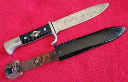 Nazi Early Hitler Youth Knife with Motto by Carl Heidelberg...$425 SOLD