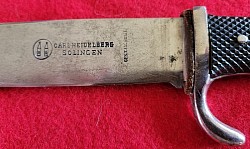 Nazi Early Hitler Youth Knife with Motto by Carl Heidelberg...$425 SOLD