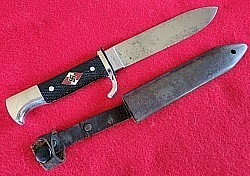 Nazi 1938 Transitional Hitler Youth Knife by Robert Klaas...$475 SOLD