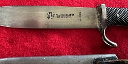 Nazi Hitler Youth Knife with Motto by Carl Heidelberg...$425 SOLD