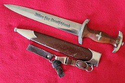 Nazi SA Transitional Dagger by Robert Klaas with Three-Piece Hanger...$695 SOLD