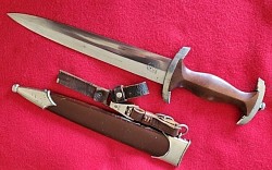 Nazi SA Transitional Dagger by Robert Klaas with Three-Piece Hanger...$695 SOLD