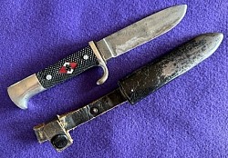 Nazi Hitler Youth Knife by Anton Wingen Jr. with Transitional RZM Marking and Maker's Logo...$425 SOLD