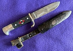 Nazi Hitler Youth Knife by Anton Wingen Jr. with Transitional RZM Marking and Maker's Logo...$425 SOLD