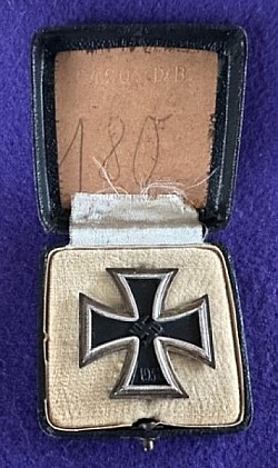 Nazi 1939 Iron Cross 1st Class in Issue Case...$340 SOLD