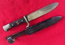 Nazi Hitler Youth Knife with Motto by Scarce Maker 