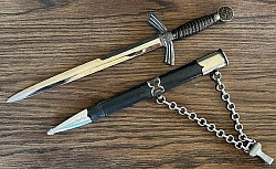 Nazi Luftwaffe Officer's 1st Model Dress Dagger by Emil Voos with Personalized Blade...$575 SOLD